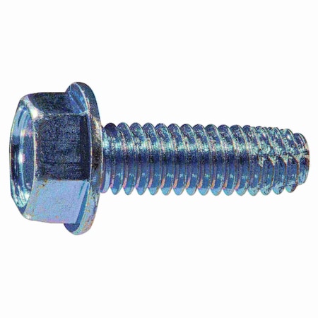 Midwest Fastener Sheet Metal Screw, 5/16" x 1 in, Zinc Plated Steel Flange Hex Head External Hex Drive, 10 PK 38411